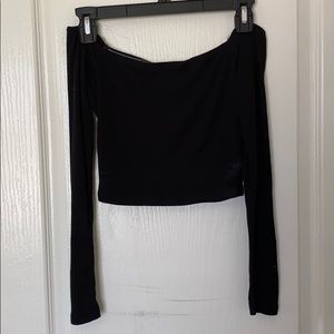 Strapless Cropped long sleeve